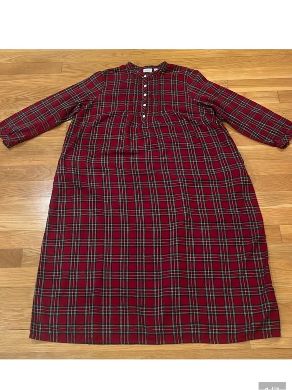 L.L.Bean women’s scotch plaid flannel nightgown size 1X.